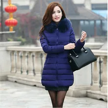 Women’s Winter Coat New Parkas Female Thick Down Padded Cotton Jacket Women Long Outwear Plus Size Casual Jacket Coat C1251