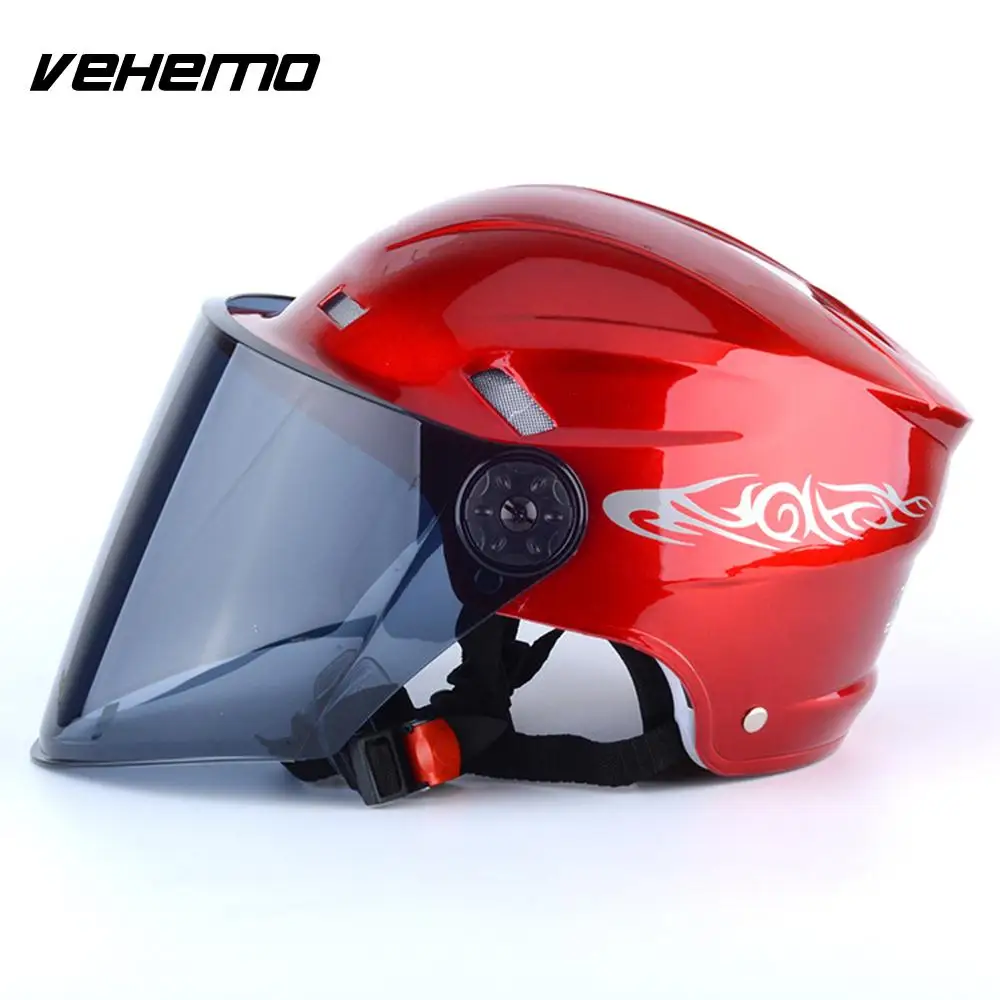 

Vehemo Half Duplex Racing Motorcycle Helmet Riding Craniacea Safety Hat Durable Comfortable Cycling Multi Pattern