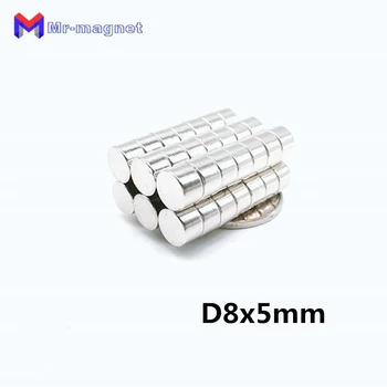 

50pcs 8x5mm magnet 8x5 Super strong sticking neo neodymium 8mm x 5mm magnets D8x5mm, D8x5 permanent magnet neodymium DIA 8*5
