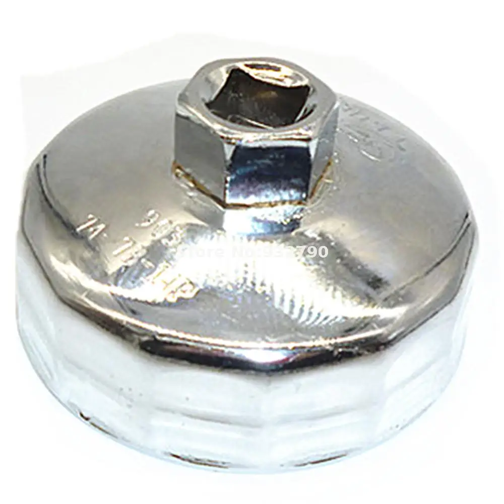 74mm 14 Flute Steel Oil Filter Wrench Socket Remover Tool 74mm X 14