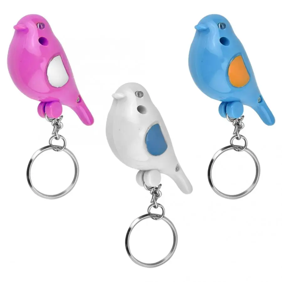 

Finder Locator Bird LED Whistle Finder Intelligent Voice Control Keychain With Battery Tag