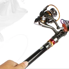 Лидер продаж 2.1 М 2.4 М 2.7 М 3.0 М удочка набор и металлической ложкой катушка приманки спиннинг катушка рыбалка вара-де-pesca де carbono с линии