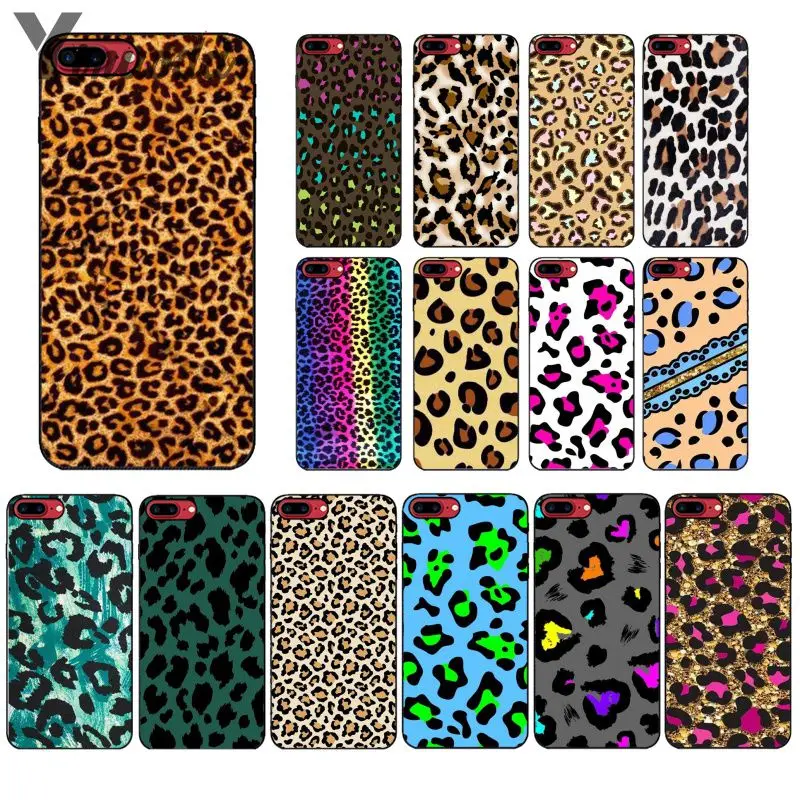 

Yinuoda Fashion Tiger Printed Leopard Panther Novelty Fundas Phone Case Cover for iPhone 5 5Sx 6 7 7plus 8 8Plus X XS MAX XR