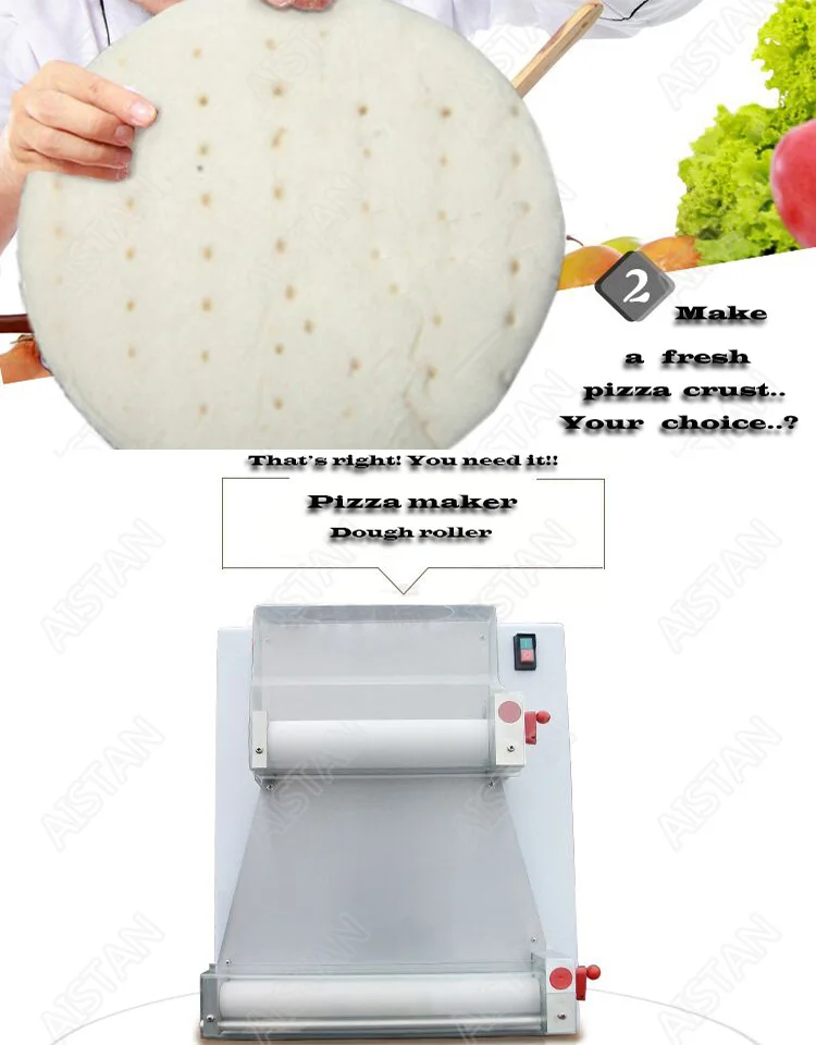 DR1V/DR1V-FP electric counter top stainless steel pizza dough roller machine pizza making machine dough sheeter