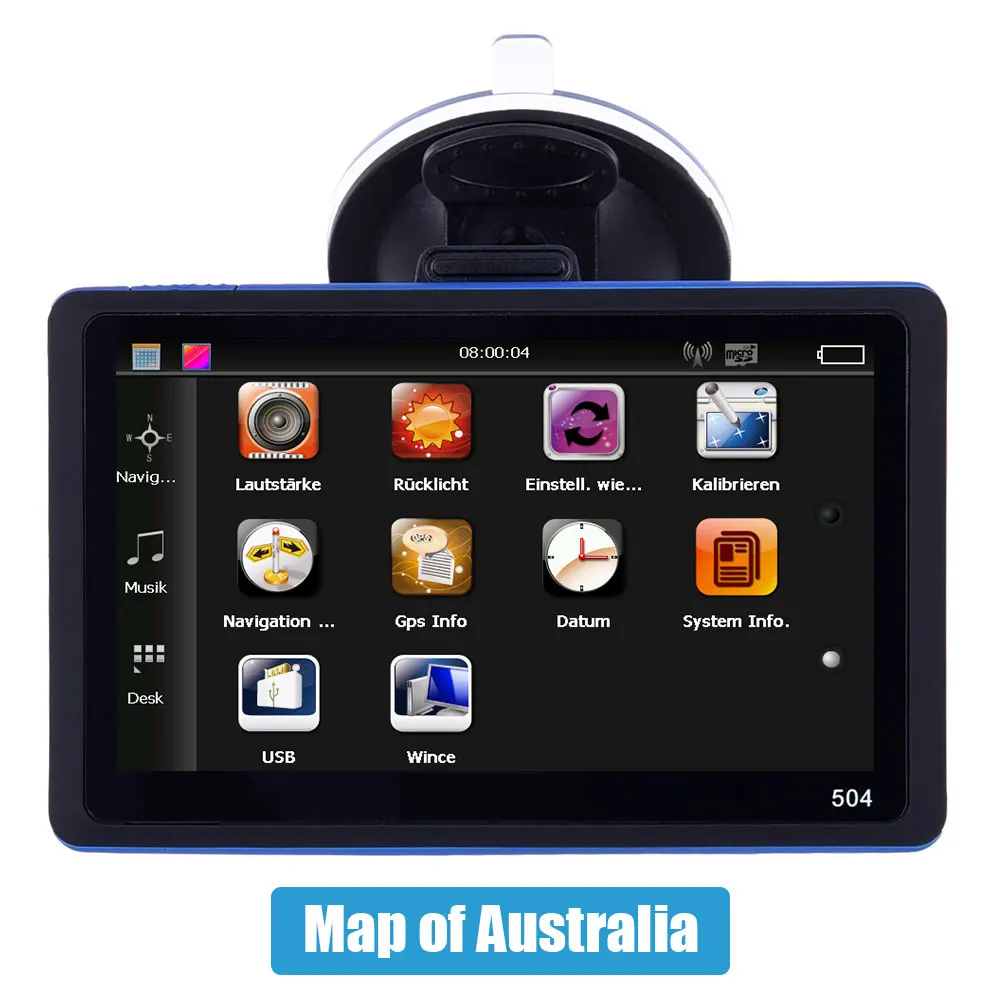 Vehemo 8GB ROM 3D View Map GPS Navigation Car Navigation Pratical GPS Spoken Driver Alerts TF Card Turn-By-Turn Car Accessories