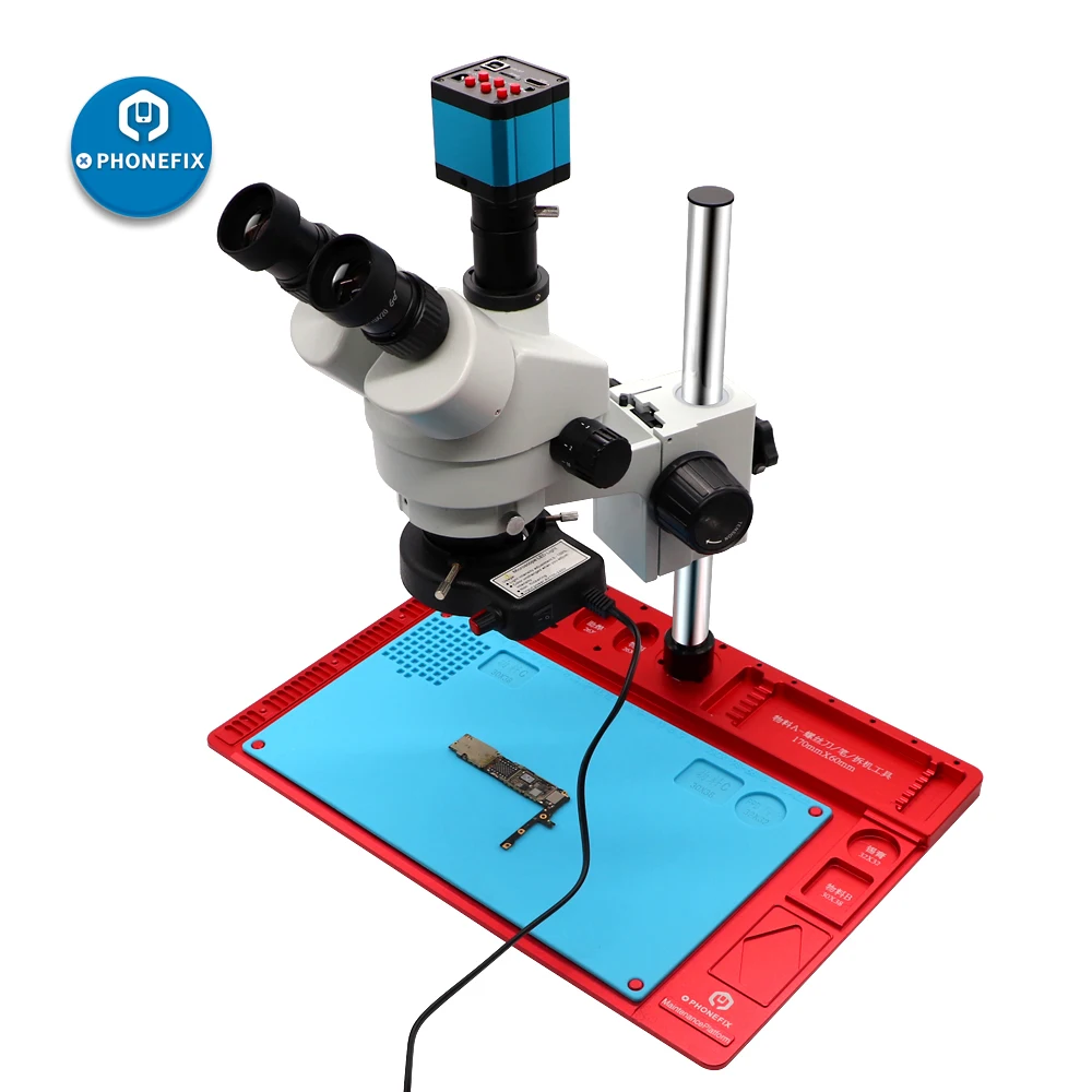 3.5X-90X Simul фокальный Тринокулярный Стерео микроскоп с алюминиевым сплавом база+ HDMI камера для Пайки PCB инструмент для ремонта