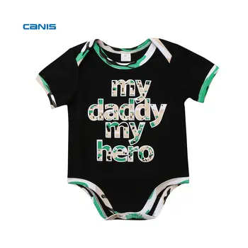 Baby Clothing Newborn Baby Boy Girl Camouflage Bodysuit Colorful Letter Bodysuit Jumpsuit Baby Summer Clothes Outfits