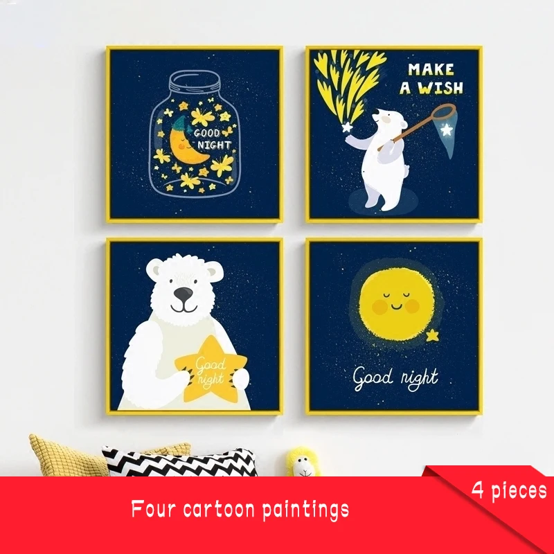  EECAMAI DIY 5D Diamond Painting Full Drill Bedroom Cartoon Children's Bedroom Drill Cross Stitch Di - 32892094210