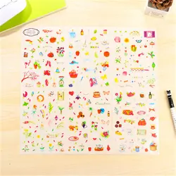 DL корейской творческой цветок торт 6 листов наклейка прозрачный ПВХ мультфильм детей Зоопарк рука счета ярлык украшения маленький подарок