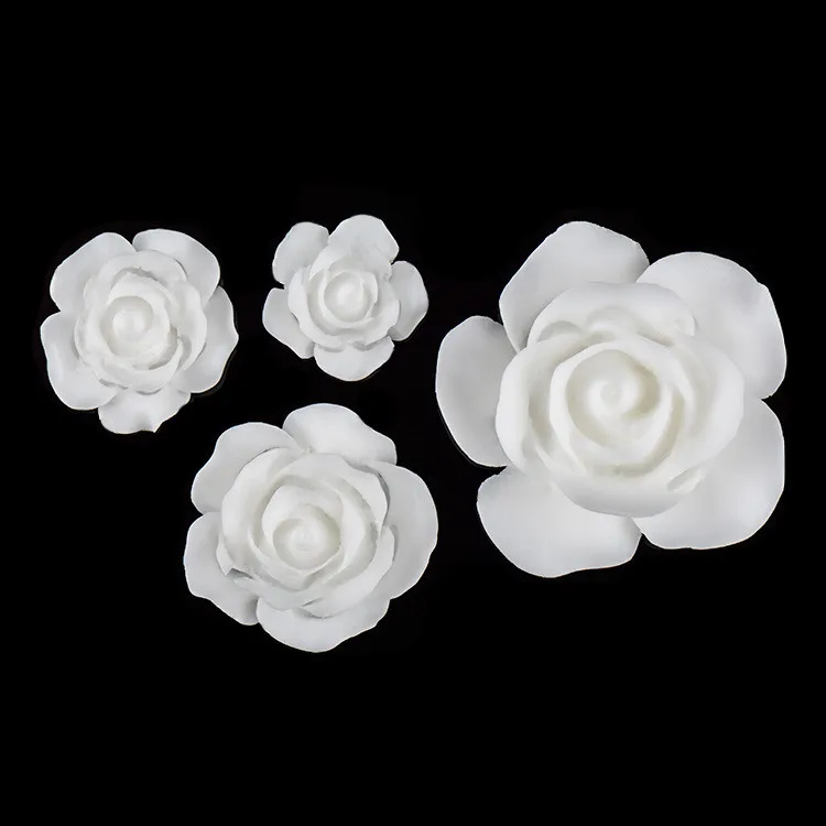 

HEARTMOVE 4 holes Roses Shape Chocolate Silicon Mold Fondant Cake Decoration Mold DIY Flowers Cake Tools 9378