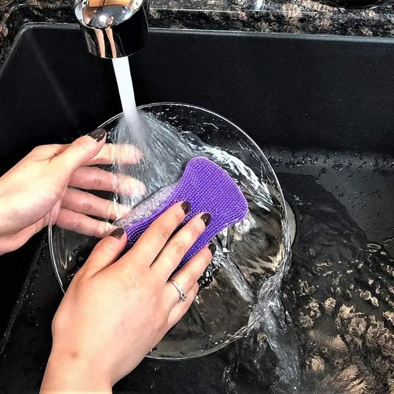 Силиконовая многофункциональная щетка для мытья посуды, кастрюля, тарелка, губка для мытья посуды, мочалка, кухонные бытовые чистящие инструменты