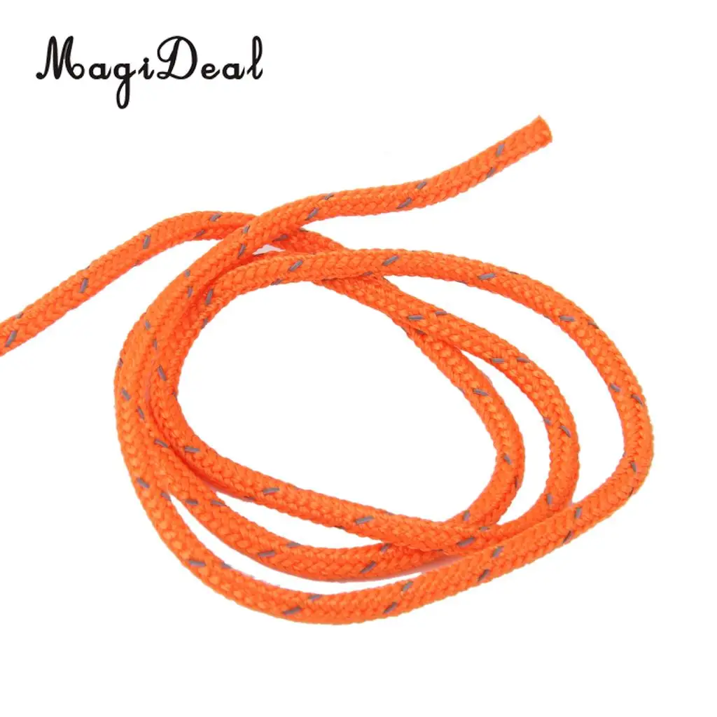 MagiDeal 3mm Orange Reflective Tent Guy Line Rope Camping Cord Paracord 20M for Outdoor Hunting Tent Awning Caravan Accessories