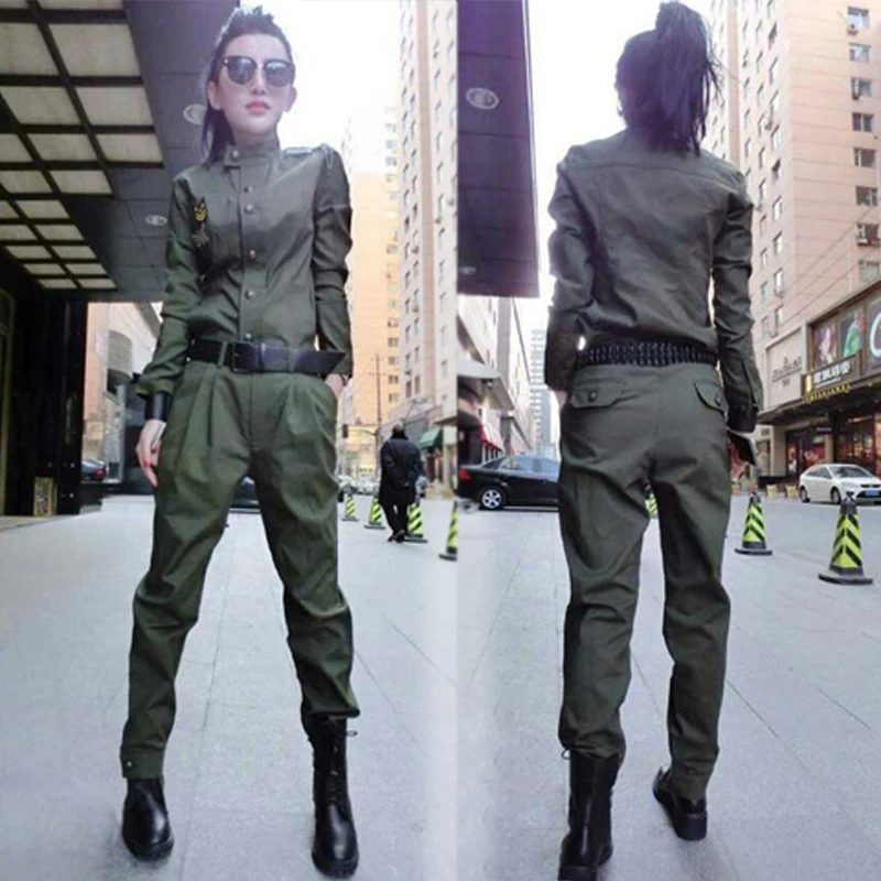 2017 Women Spring Autumn Camouflage Suits Casual Army Green Plus Size Jogger Pants Slim Fit Female 2 piece set women 2017 Women Spring Autumn Camouflage Suits Casual Army Green Plus Size Jogger Pants Slim Fit Female 2 piece set women