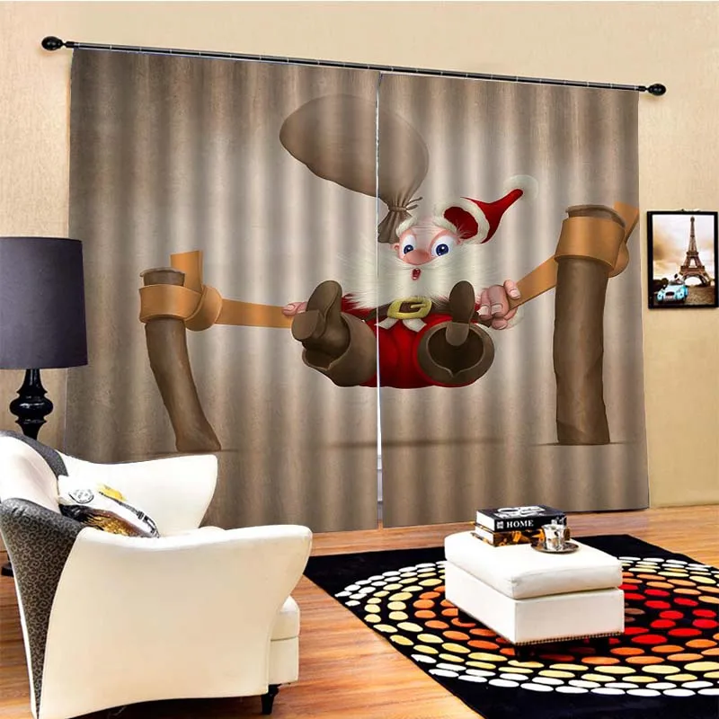 

Awning cloth Santa cartoon 3D personalized printing curtains ebay sources amazon hot style for customization