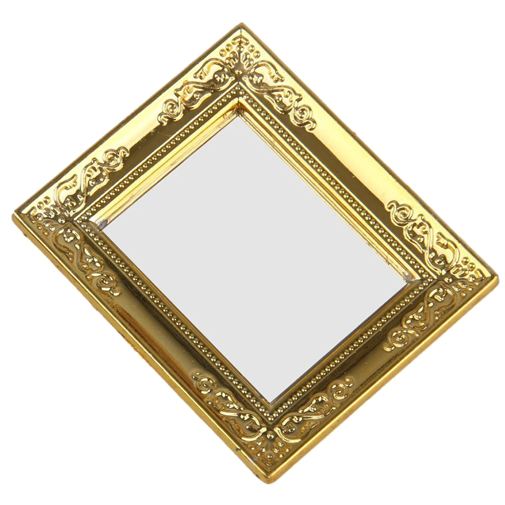 

1/12 Dollhouse Golden frame mirror