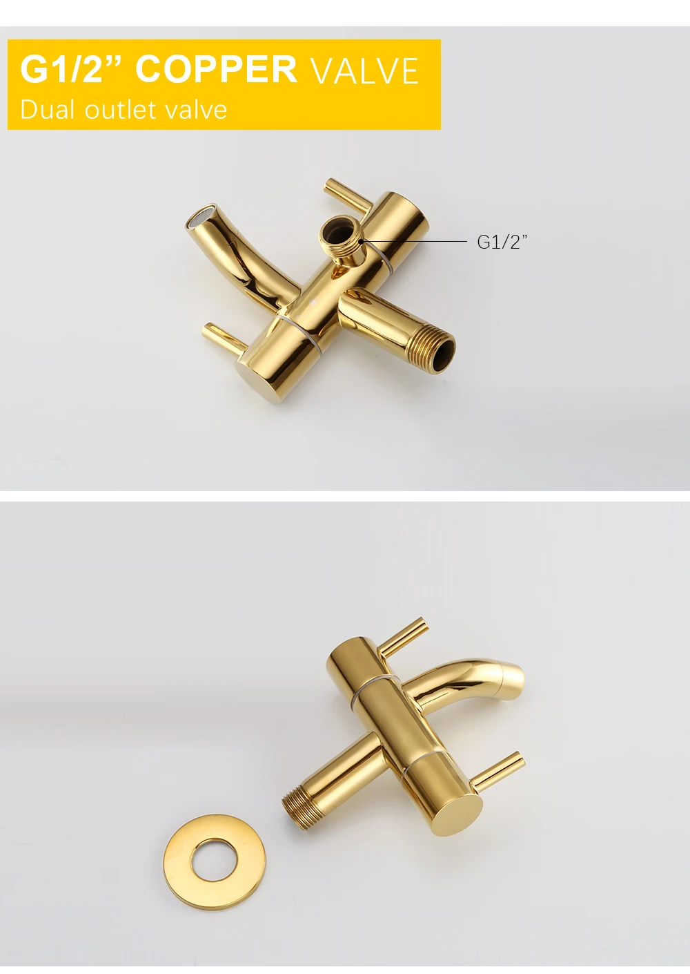 Titianium золотой ручной опрыскиватель для биде, Твердый латунный двойной медный кран для туалета Shattaf Douche Kit, душевой набор, повышающий давление AP2182