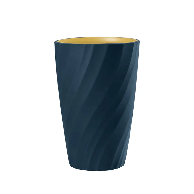 Dark blue 370 мл Бытовая ванная пара чашка для полоскания рта двухцветная спиральная зубная щетка чашка Толстая PP+ из термопластичной резины скандинавские Пластиковые Футляр для зубной щетки - Цвет: Dark blue