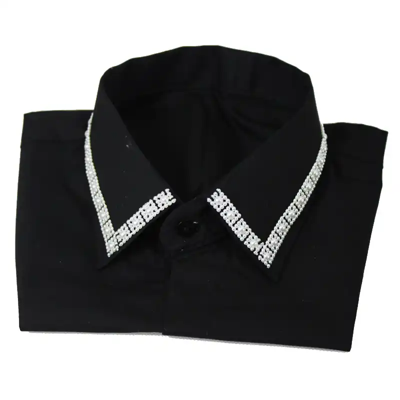 Blusa Desmontable Cuello Falso Con Perlas De Imitación Cuell Blusa Desmontable Cuello Falso Con Perlas De Imitación Cuell