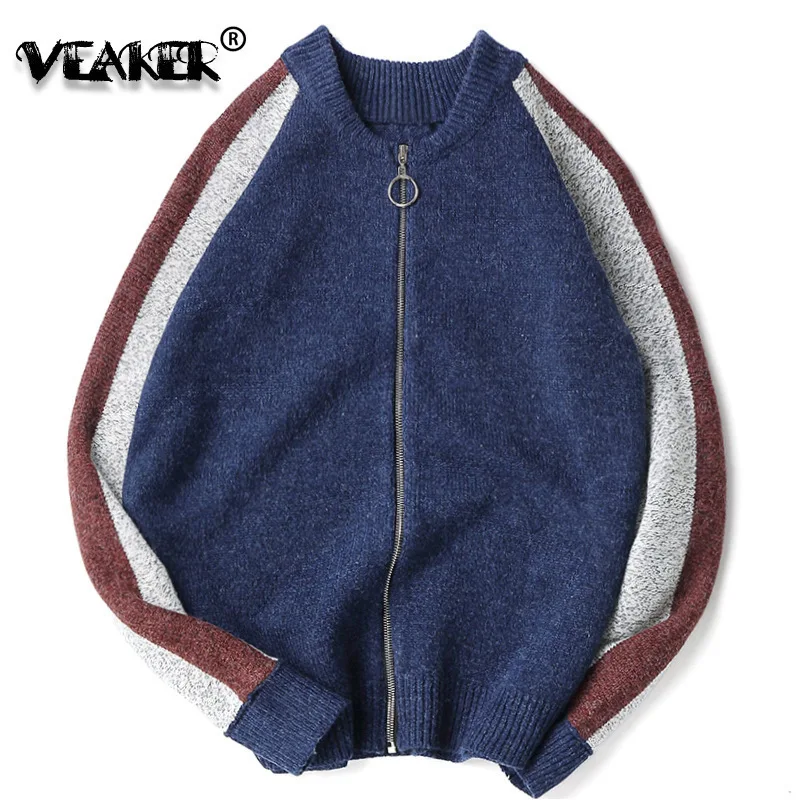 2020 New Men Knitted Sweaters Male Sweatercoat Cardigan Round Neck Sweaters coat Patchwork Knit sweater jacket outwear 2020 New Men Knitted Sweaters Male Sweatercoat Cardigan Round Neck Sweaters coat Patchwork Knit sweater jacket outwear