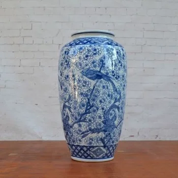 

The blue and white porcelain ceramic porcelain vase flower flower ornaments big new Chinese classical Home Furnishing