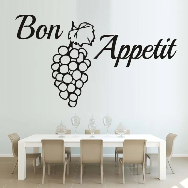 French Word Bon E Wall Decal Grape Quotes Wallpaper Pvc French Word Bon E Wall Decal Grape Quotes Wallpaper Pvc Sticker Kitchen Dining Room Removable