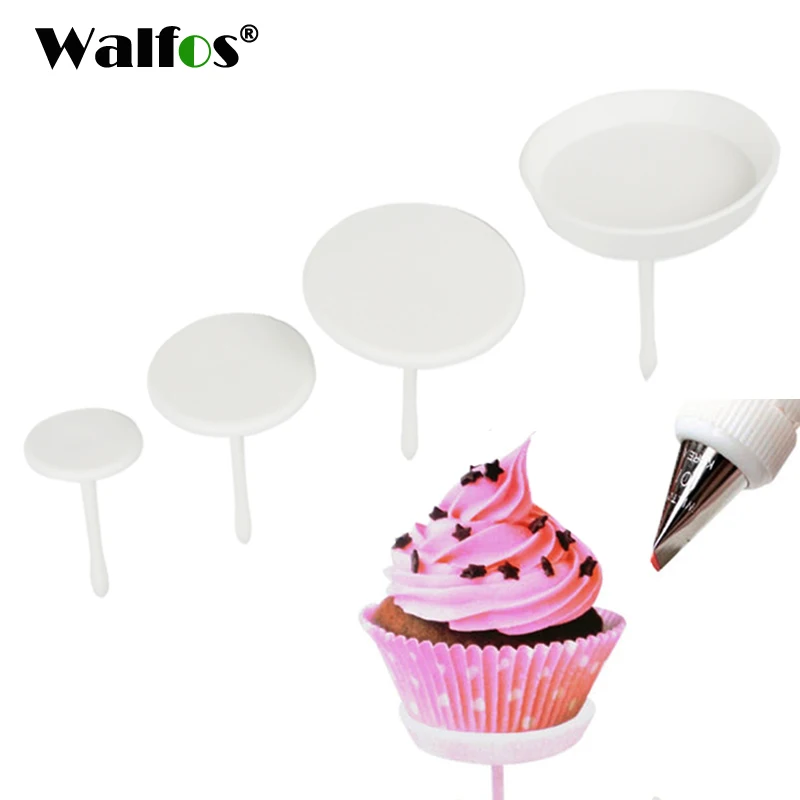 Walfos 4 шт. Sugarcraft кекс торт стенд Обледенение Крем Цветок украшения ногтей набор инструментов