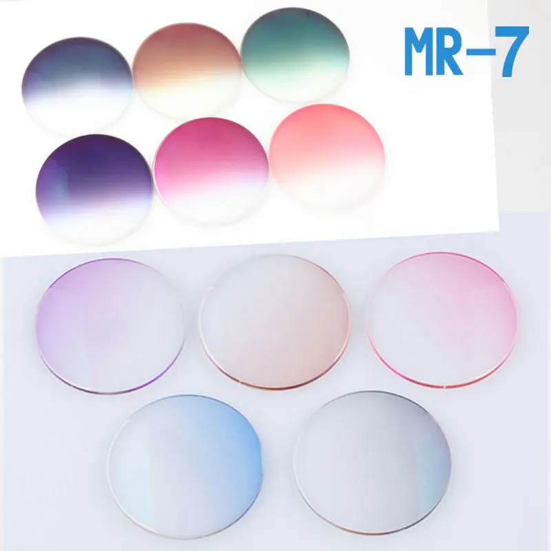 

BAONONG 1.67 MR-7 Super Tough Gradient Tinted Prescription Lenses for Rimless Glasses Frame UV Radiation Protection