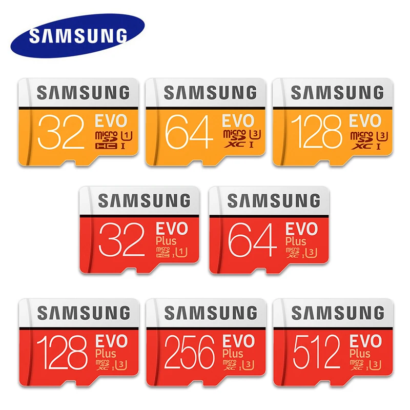 SAMSUNG 32 GB Micro SD EVO Plus 64 GB карта памяти Class 10 128 GB micro SDXC U3 UHS-I 256 GB TF карты 4 K HD для смартфонов Tablet