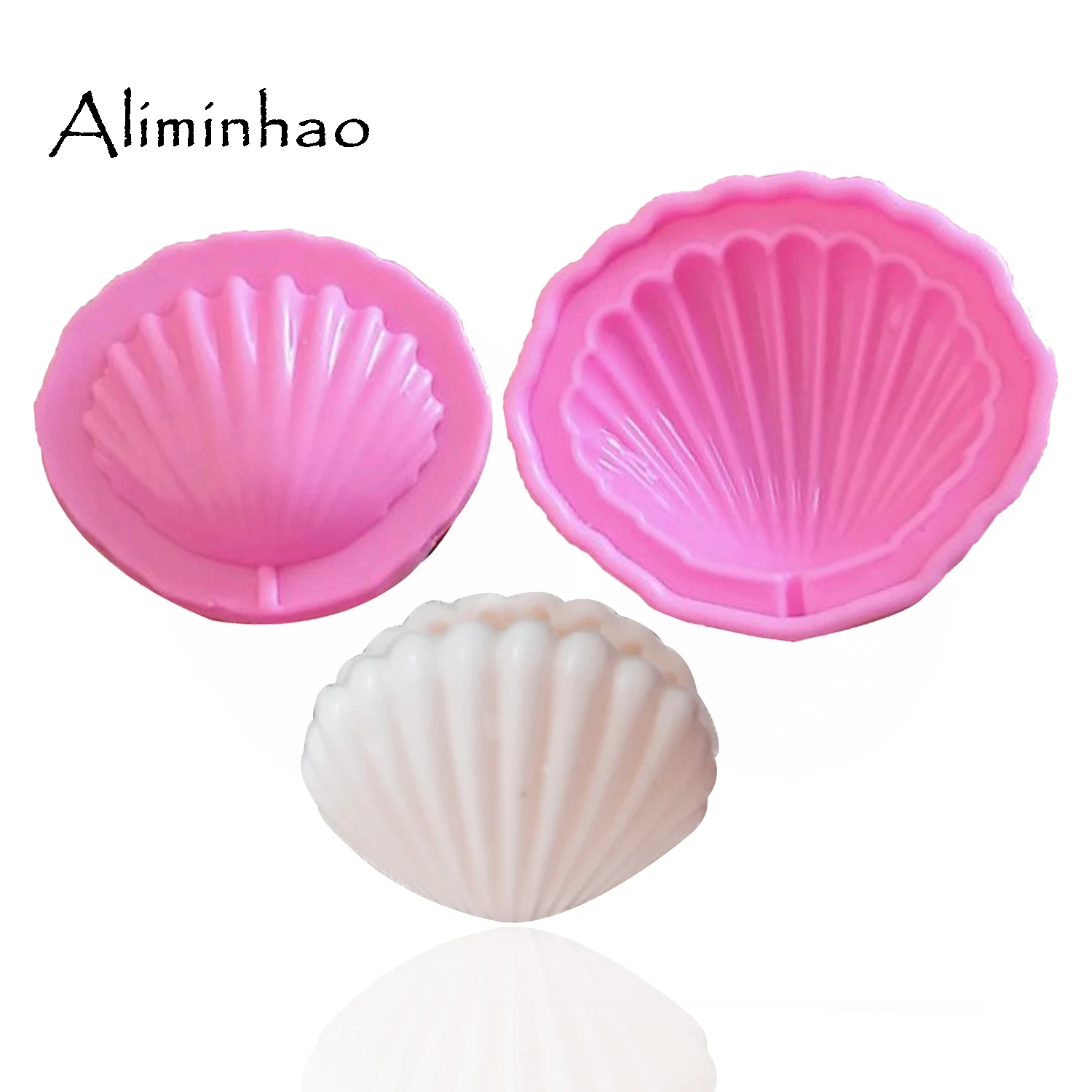 

B1168 3D Love, round, star, shell shape Fondant silicone Mold Cake Decorating Polymer Clay Resin Candy Fimo Super Sculpey