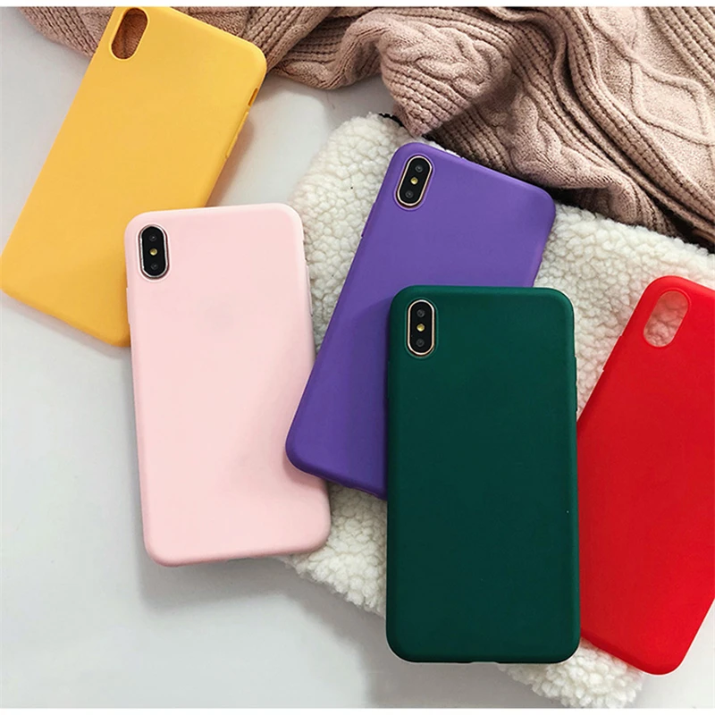 Чехол для телефона Ottwn карамельного цвета s для iPhone 11 Pro Max 7 Чехол 8 Plus X XR XS Max ультратонкий задний Чехол 5 5S SE 6 6splus мягкий силиконовый