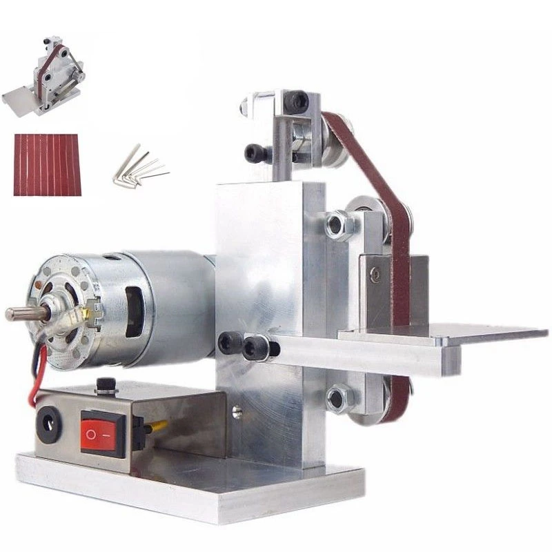 

Us Plug Diy Mini Belt Sander Bench Mount Grinder Polishing Grinding Machine Buffer Electric Angle Grinder 175x110x140Mm