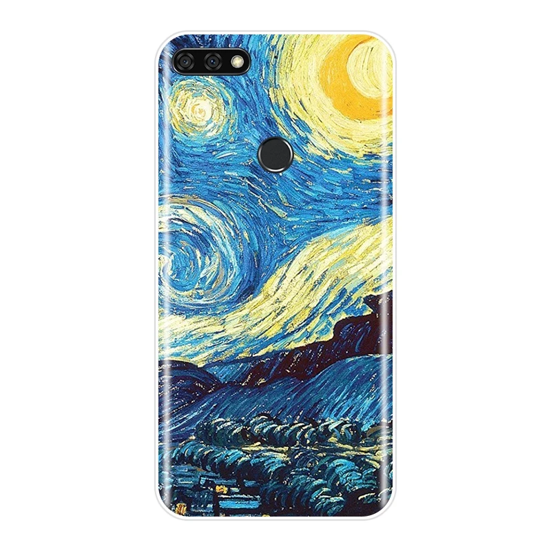 Мягкая задняя крышка для huawei Honor 8X MAX 10 9 8 Van Gogh Art чехол для телефона силиконовый для huawei Honor 7 8 9 10 Lite 7S 7X 7A 7C Pro - Цвет: No.1