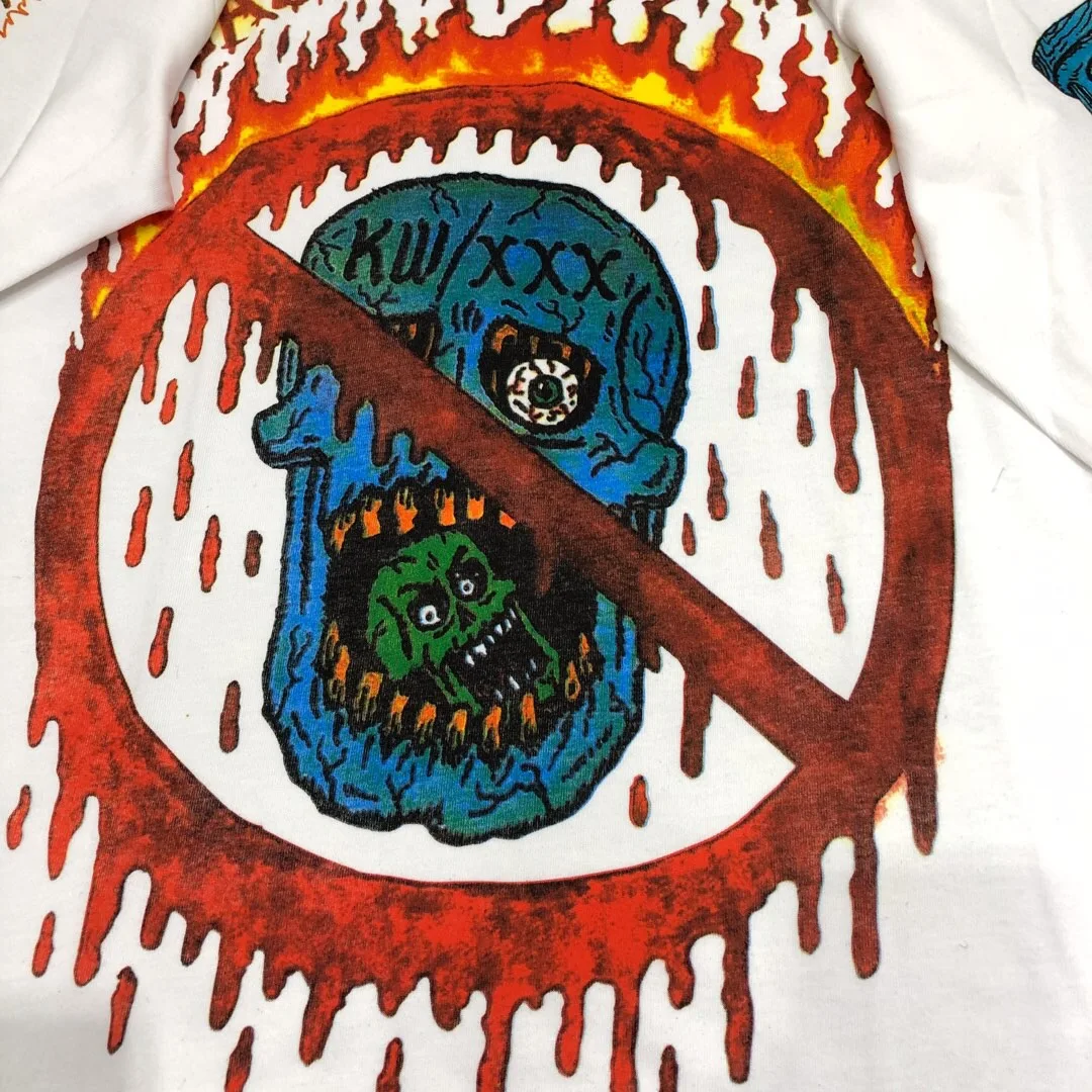 Женская и мужская футболка с длинным рукавом Kanye West Season 6 x Xxxtentacion Devil хлопковая