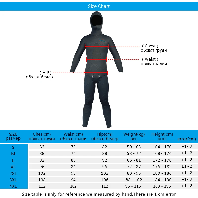 LayaTone гидрокостюм для мужчин 5 мм неопрен Дайвинг Подводная охота подводное плавание зимняя рыбалка костюмы из 2 предметов