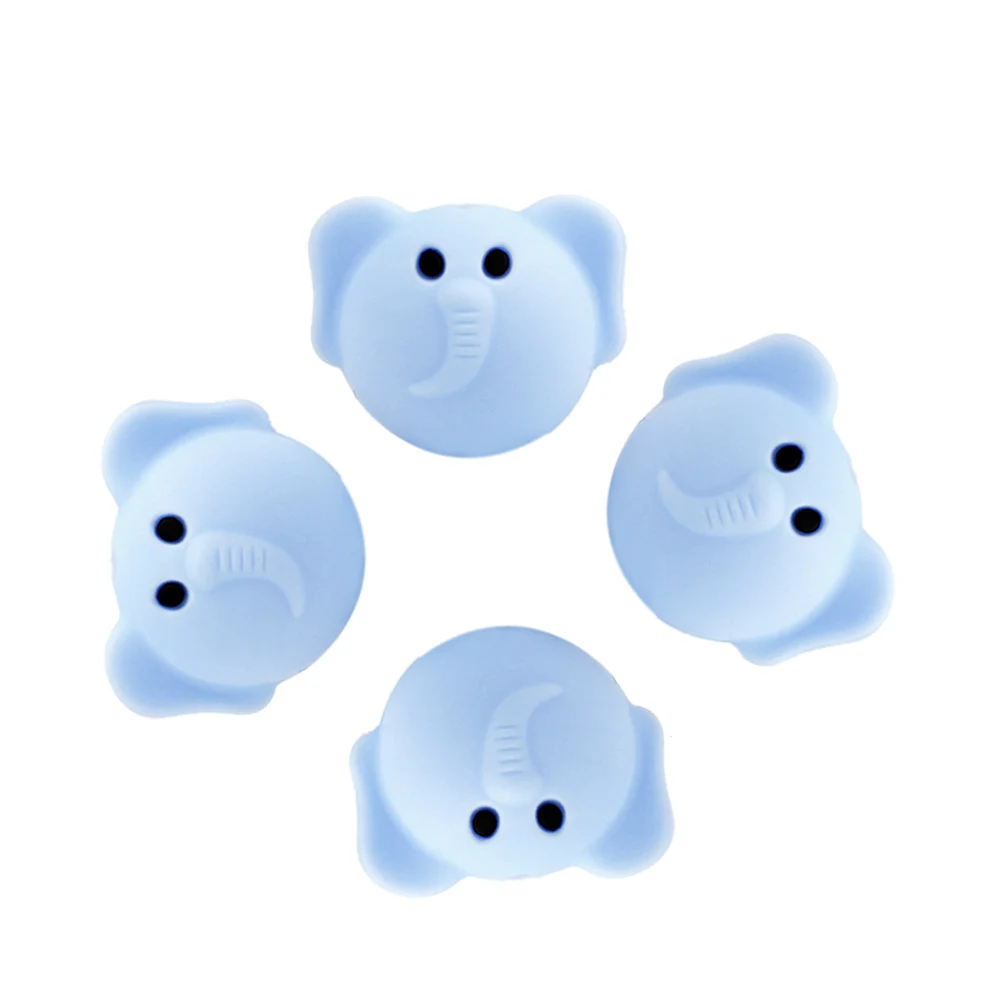 5pcs 코끼리 실리콘 구슬 귀여운 Teething 장난감 구슬 DIY 씹는 목걸이 간호 식품 학년 펜던트 BPA 무료