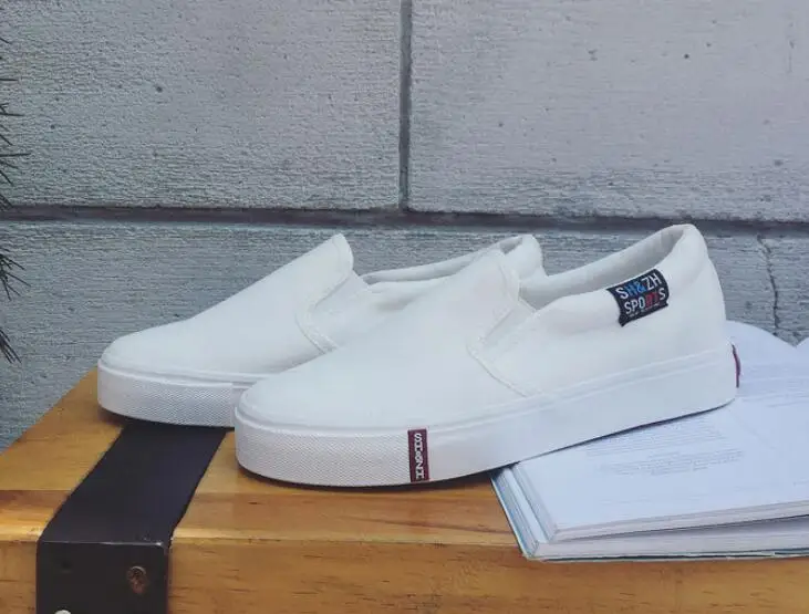 

Spring and summer canvas shoes Fashion simple leisure series A pedal lazy shoes Women flat shoes