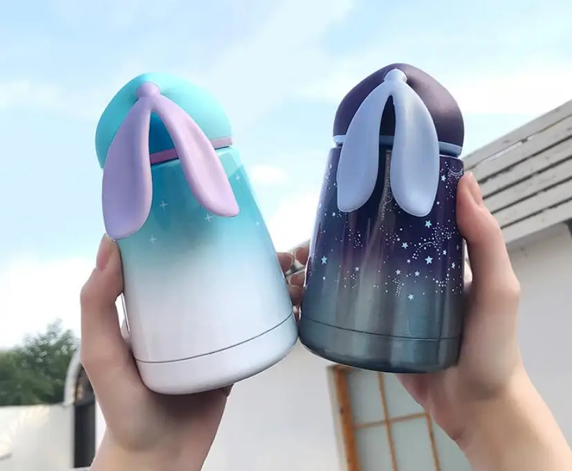 320 мл My thermos бутылка Милая бутылочка с изображением кролика Вакуумная чашка