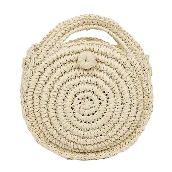 

Women Bag Circular Handwoven Retro Rattan Straw Weave Beach Crossbody torebki damskie sac a main femme de marque soldes
