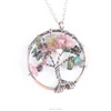 Pendentif arbre de vie en cristal mixte, en cuivre, cristal naturel, cadeau pour femmes, 1 pièce, sans chaîne ► Photo 2/6