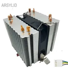 ARSYLID 4PIN 4 тепловые трубки кулер процессора 9 см вентилятор охлаждения для Intel LGA775 1151 1366 2011 охлаждения для AMD AM3 AM4 вентилятор радиатора
