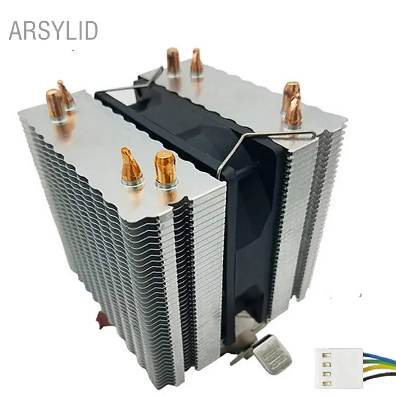ARSYLID 4PIN 4 أنابيب الحرارة وحدة المعالجة المركزية برودة 9 سنتيمتر التبريد مروحة ل إنتل LGA775 1151 1366 2011 تبريد ل AMD AM3 AM4 مروحة مشعاع
