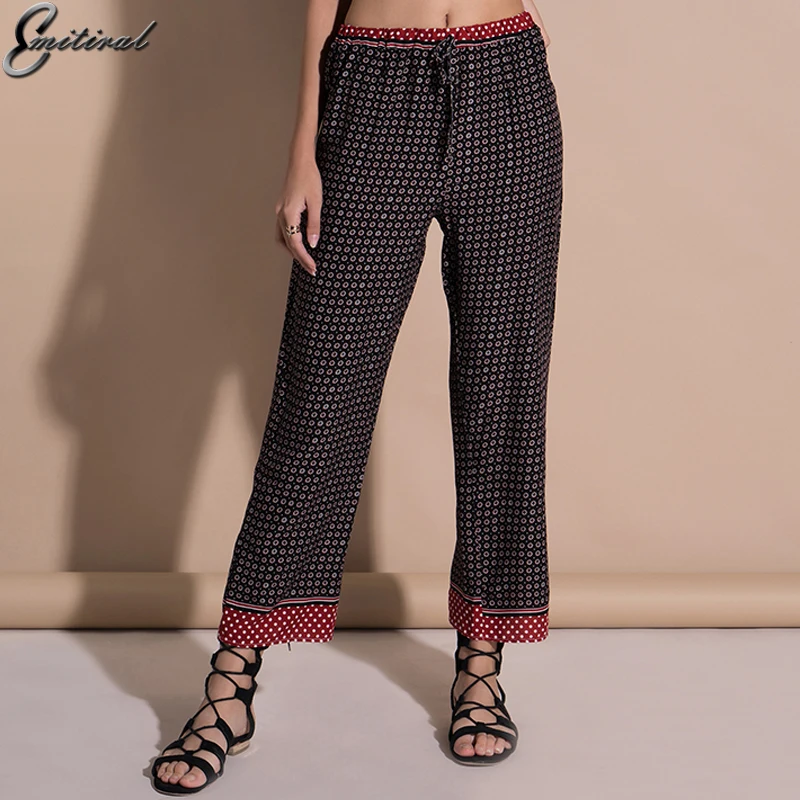 Emitiral 2018 Women Print Pants Bohemian Style Fashion