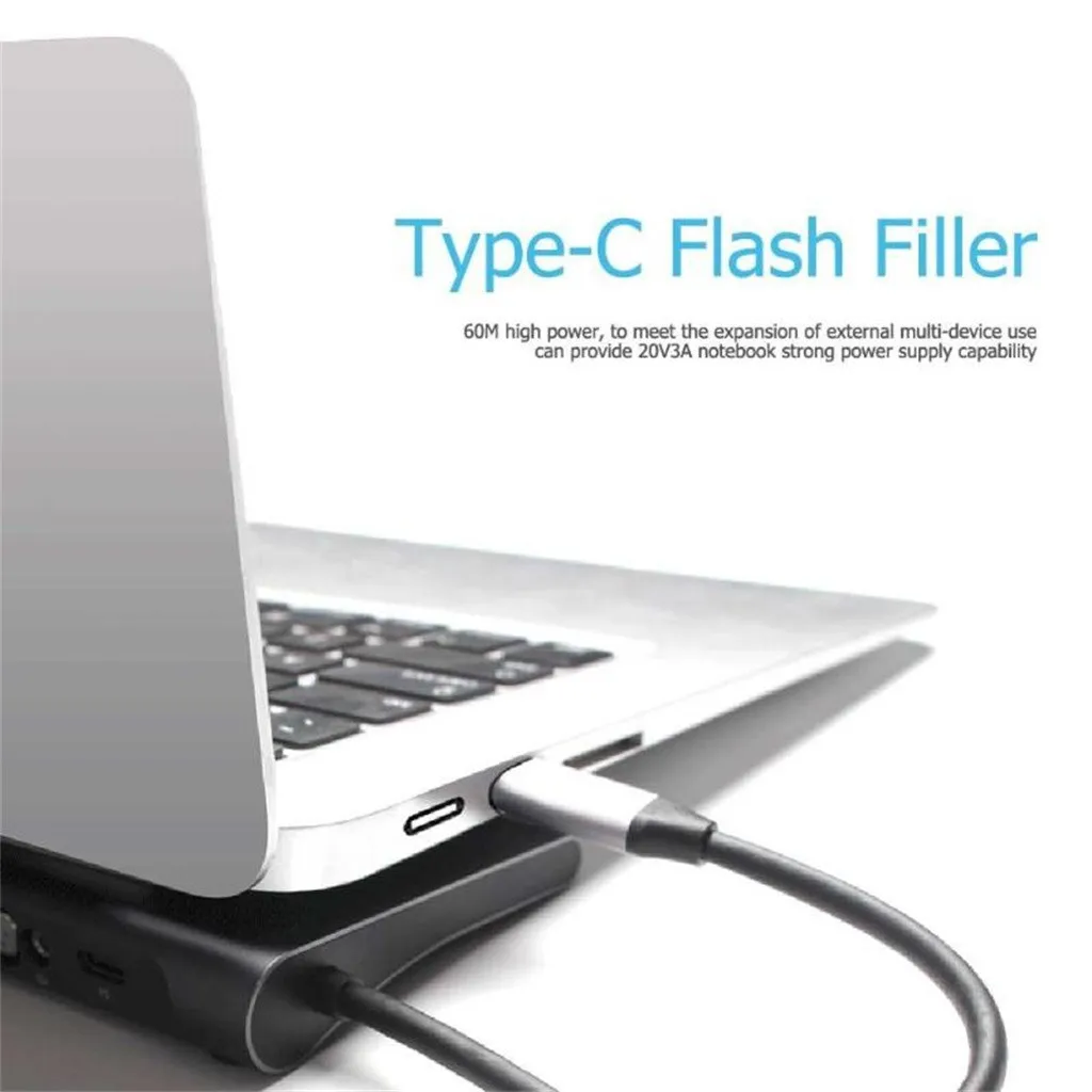 Aluminum 11 in 1 Multi USB Type-C to RJ45 USB 3.0 TF HDMI VGA Mini-dp Adapter