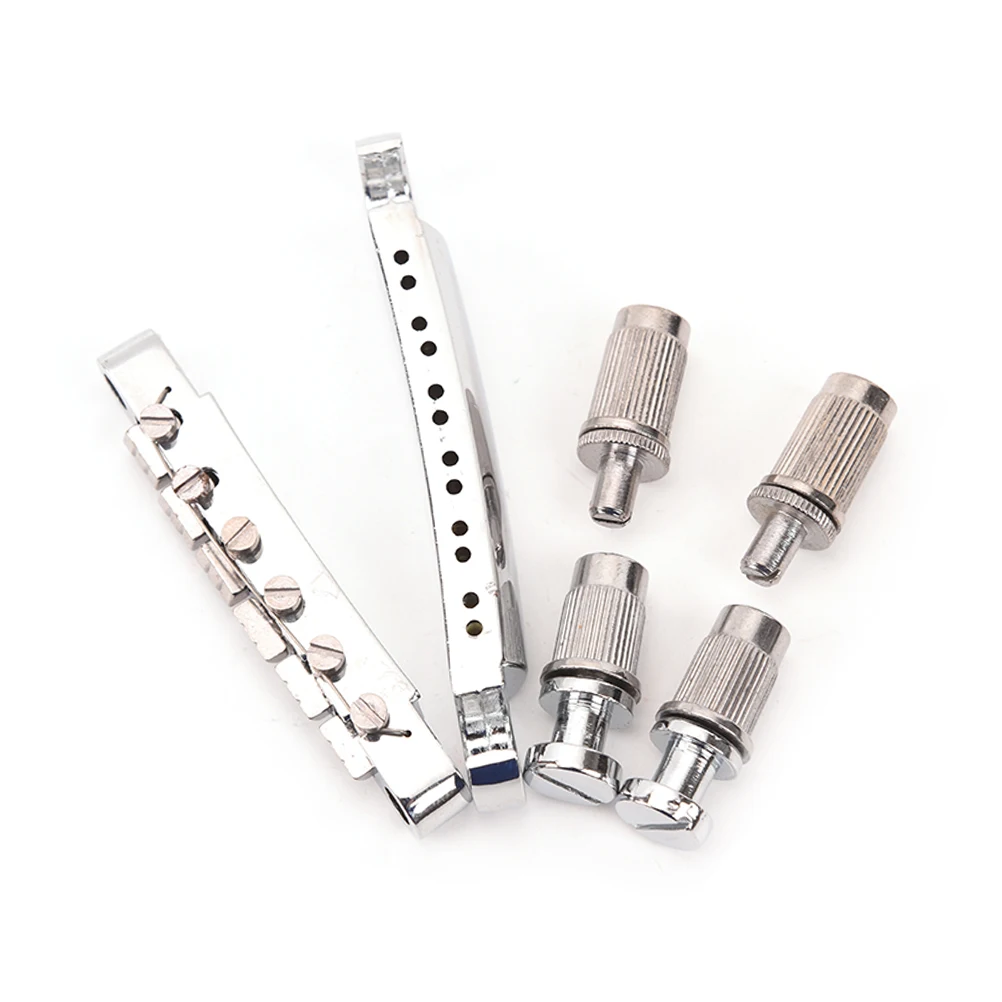 

For Electric Guitar Silver 12 String Tune-O-Matic Tailpiece & Bridge Kit Set
