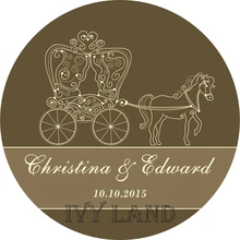 Новая бумага, индивидуальная клейкая наклейка/этикетка, для свадьбы Вечерние, круг 5 см, X244