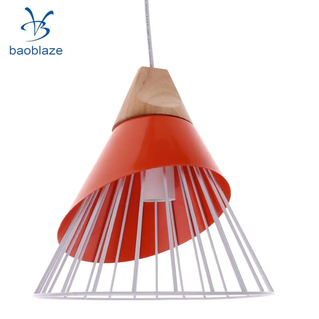 E27 Chandelier Shade Decor Home Iron Wood Lighting Chandelier Fixture