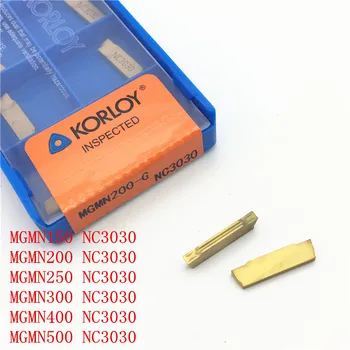 

20pcs/set MGMN150/MGMN200/MGMN250/MGMN300/MGMN400/MGMN500/-G NC3030 PC9030 KORLOY CNC Carbide insert Mgehr2020-3 Turning Tool