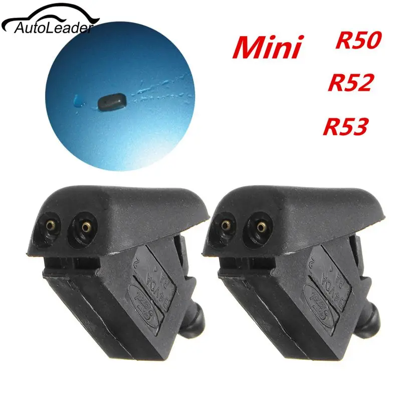 

2Pcs New Front Water Washer Jet Spray Windscreen Water Cooper S One For BMW MINI R50 R52 and R53 Black Windshield Wipers