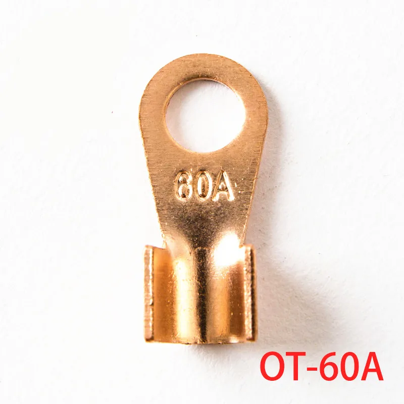 

50Pcs 60A Copper Battery Cable Connector Terminal Crimping 4-16mm2 Wire