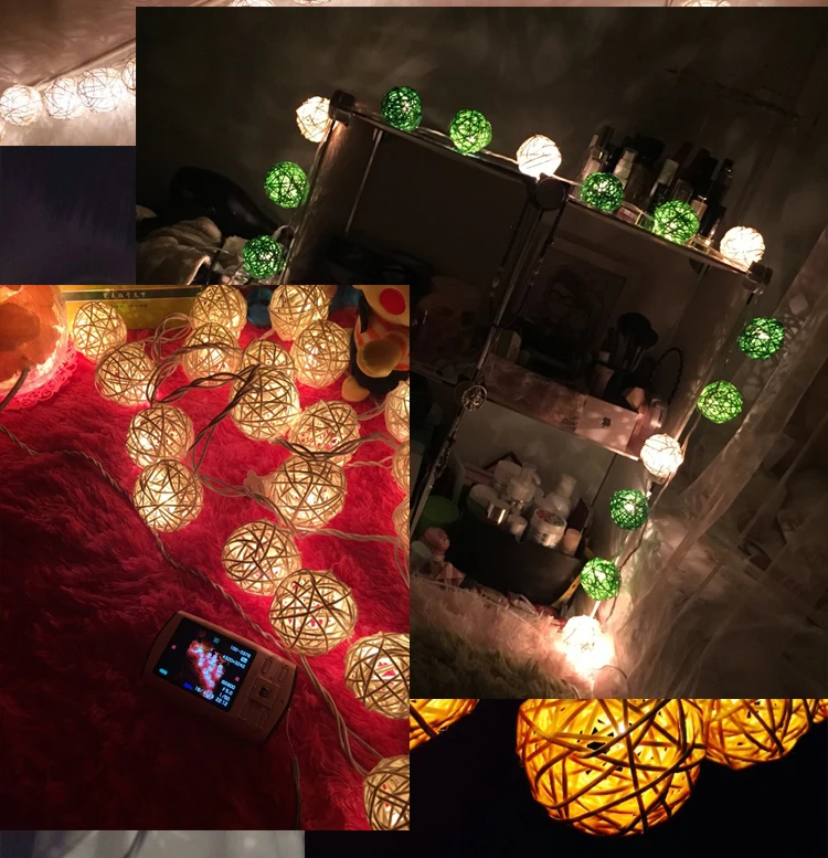 IWHD 5 M guirnaldas LED luces UE 220 V bola de algodón Cristmas decorativos LED luces de Navidad al aire libre de interior Guirlande luces IWHD 5 M guirnaldas LED luces UE 220 V bola de algodón Cristmas decorativos LED luces de Navidad al aire libre de interior Guirlande luces